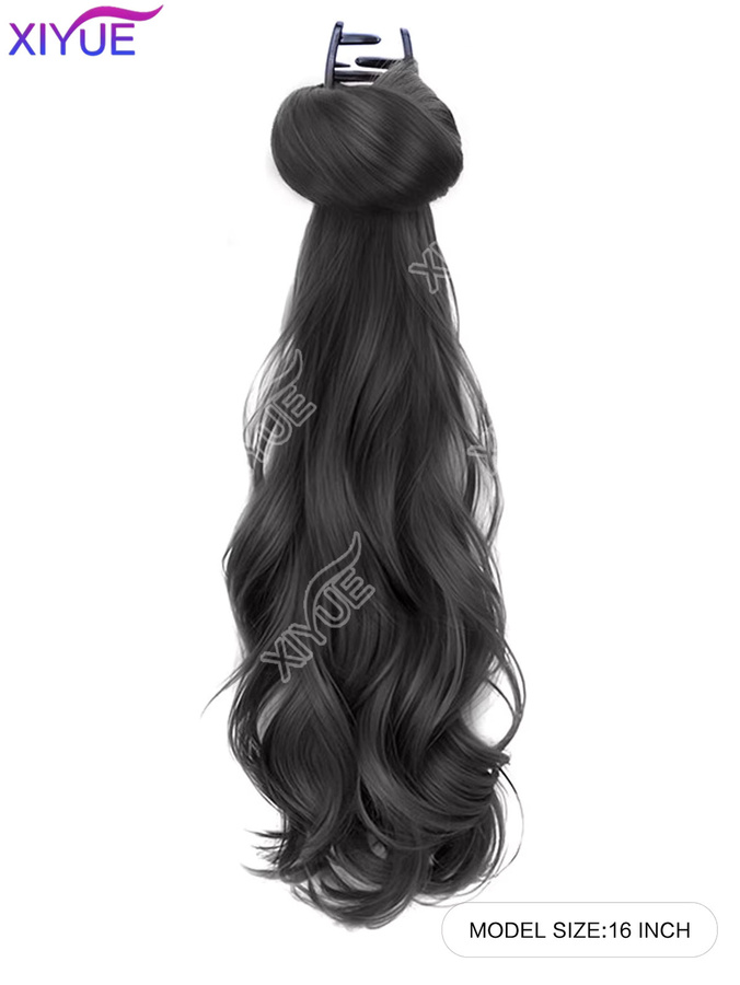XIYUE Synthetische Pferdeschwanz-Perücke für Damen, lange Locken - Bild 4