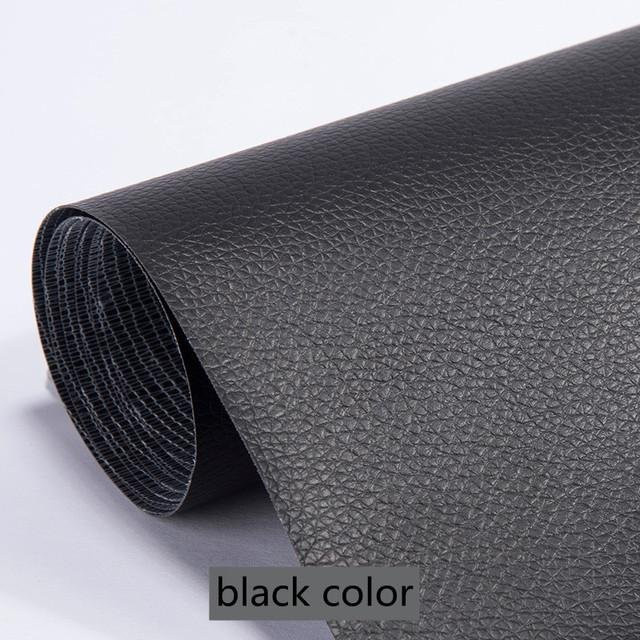 Selbstklebende Reparaturflicken aus PU-Leder von Elberta in Schwarz, 20 x 30 cm - Bild 1