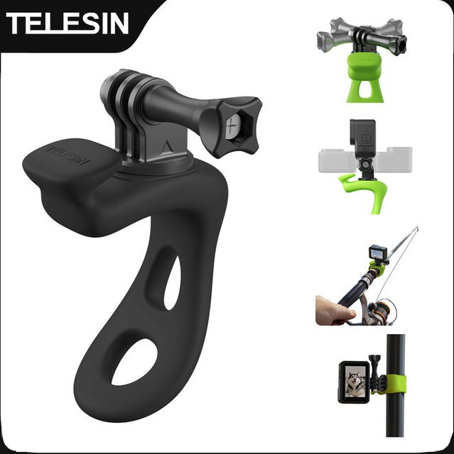 TELESIN Flexible Silikon Halterung für GoPro, Insta360 und DJI Action Kameras - Bild 1