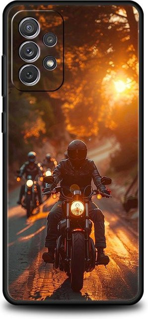 Moto Cross Motorrad Sport Handyhülle für Samsung Galaxy A-Serie in Schwarz und Multicolour - Bild 1