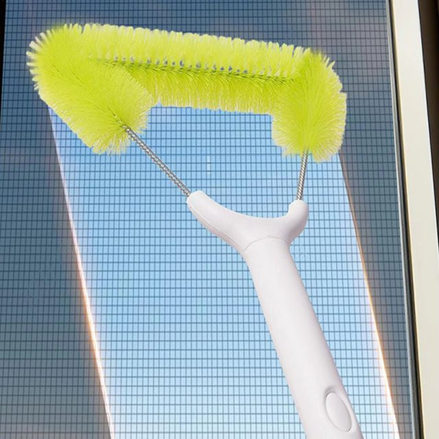 Untior Teleskopischer Mikrofaserkleiner Staubwedel mit ausziehbarem Griff zur Reinigung von Fensterläden, Jalousien und Lüftungsschlitzen - Bild 1