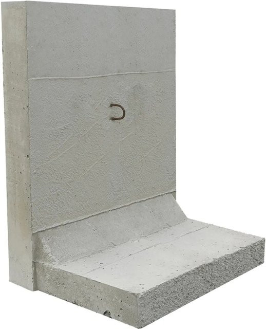 EHL Stützwinkel L-Stein in Grau mit einer Wandstärke von 12 cm, Breite: 50 cm, Höhe: 80 cm - Bild 1