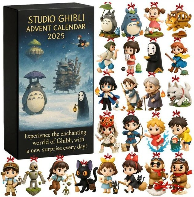 Studio Ghibli Adventskalender, Spielzeugfigur, 2D Acryl Anhänger, ab 6 Jahren - Bild 1
