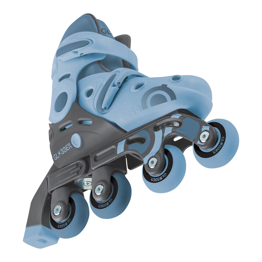 Globber Learning Skates 2in1, Inline- und Quad-Skates, verstellbar, Gr. 30-33, blau - Bild 3