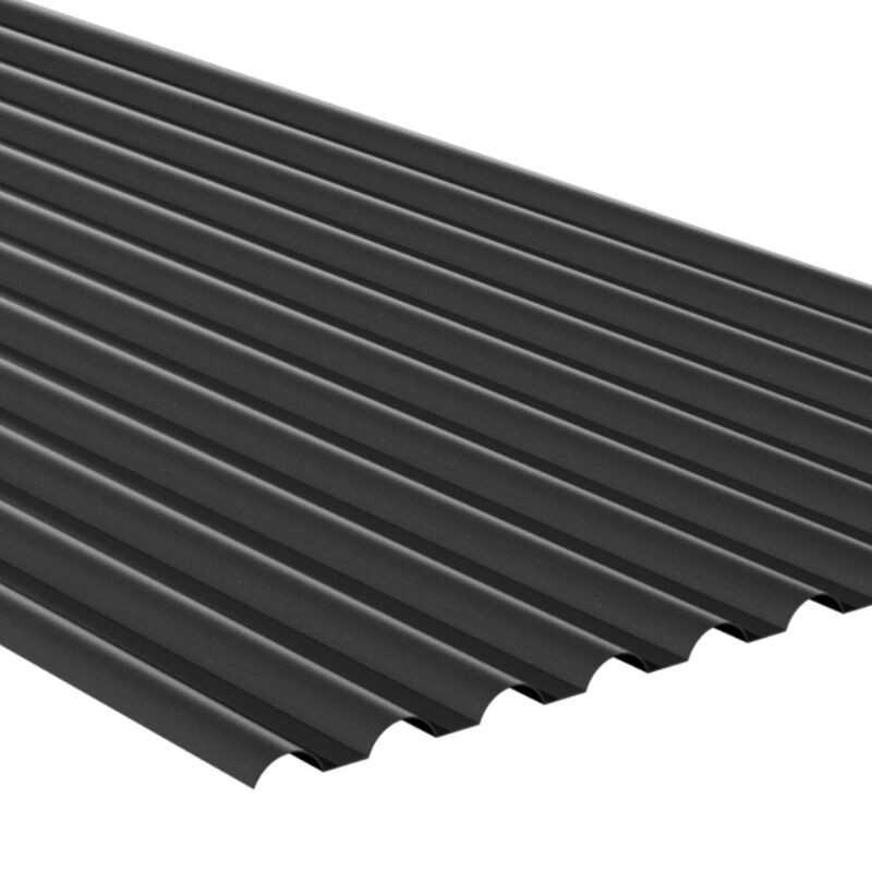 Blickdichte PVC Platte SINTRA von Friedrich von Lien AG, Farbe Anthrazit-Metallic, Breite: 90 cm, Dicke: 0,12 cm - Bild 1
