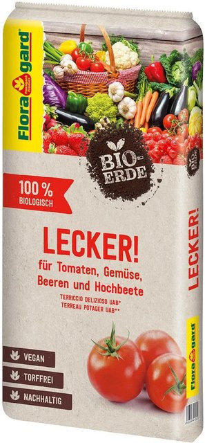 Floragard Bio-Tomaten-Gemüseerde Lecker für Tomaten, Zucchini und Auberginen, 20 l - Bild 1