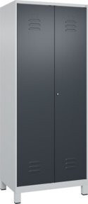 C+P Spind Classic PLUS Schwarz-Weiß mit 2 Abteilen, B/T/H: 80 x 50 x 185 cm - Bild 1