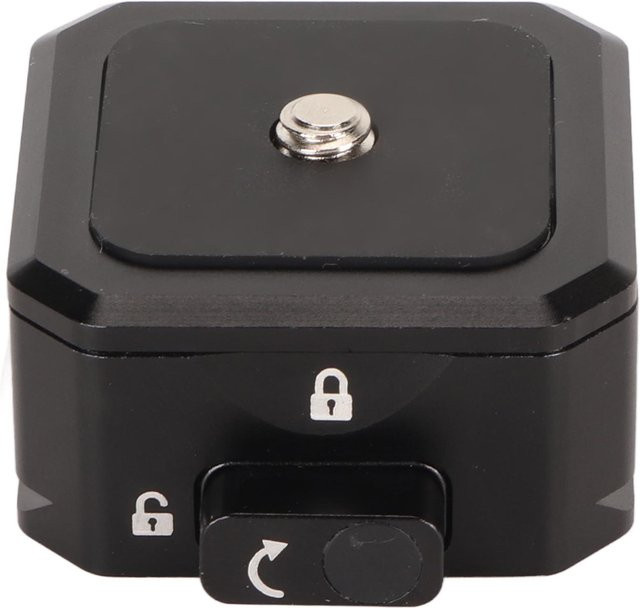 Koogeelife Schnellwechselplatte Kameraplattenadapter aus Aluminiumlegierung mit 1/4-Zoll-Schraube und rutschfesten Gummipads, Schwarz - Bild 1
