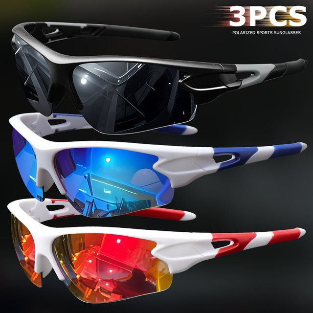 AWGSEE Sportsonnenbrille, Halbrand, Unisex, polarisiert, Kunststoff - Bild 1