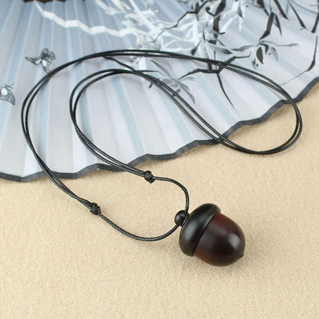 Lucky Star Jewelry Anhänger Ebenholz, Eichel, Schwarz, Unisex - Bild 1