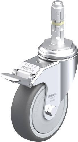 Blickle LKRA-PATH 101KF-11-FI-E12 Lenkrolle mit Feststeller in Grau und Silber, Rad-Durchmesser: 100 mm, Tragfähigkeit: 120 kg - Bild 1