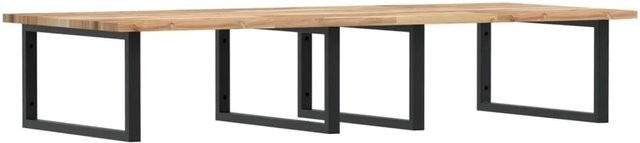 vidaXL Waschbeckenregal zur Wandmontage aus Stahl und Akazienholz in Schwarz und Braun - Bild 1