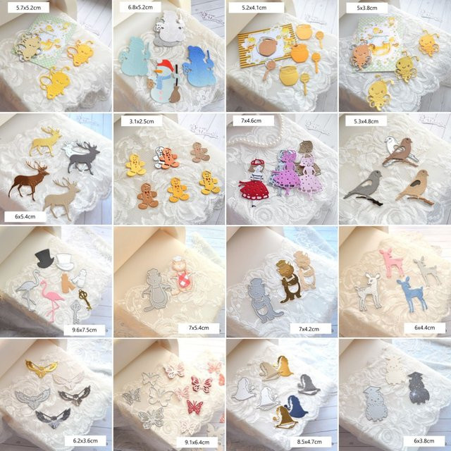 Piggy Craft Metall-Stanzformen Tier- und Insekten-Serie für Scrapbook und Bastelarbeiten, Mehrfarbig - Bild 1