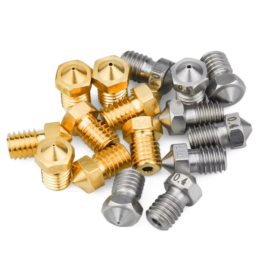E3D 3D Drucker Düsen und Reinigungskit aus Messing und Edelstahl mit Nadeln und Pinzette, Farben: Gold und Silber, Durchmesser: 0,2mm, 0,4mm, 0,5mm, 0,6mm, 0,8mm - Bild 2