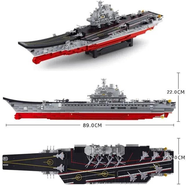 Liaoning Kriegsschiff Bausteine, Militärischer Zerstörer Flugzeugträger Kampfboot, ab 14 Jahren - Bild 1