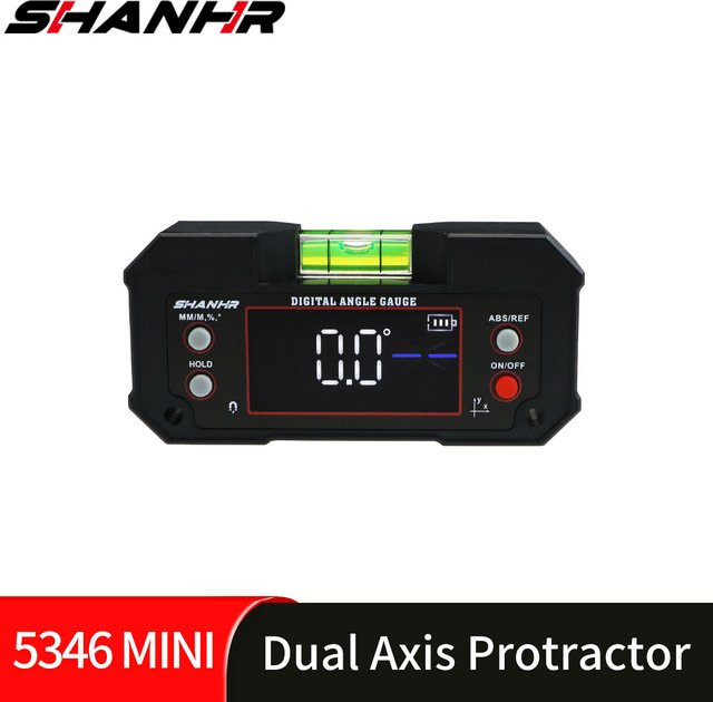 SHANHR Digitaler Winkelmesser mit Dual-Achsen und magnetischer Basis, 3-in-1 Neigungsmesser in Schwarz - Bild 1