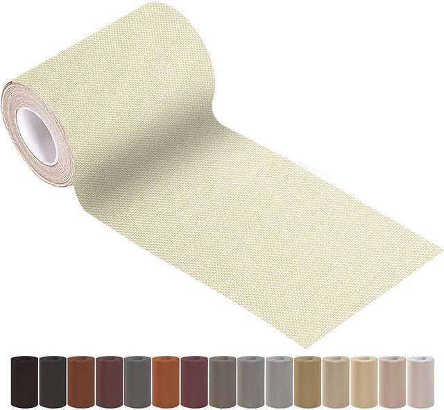 VividTrove Selbstklebendes Reparaturband aus Leinen in Beige für die Wandrenovierung, Wasserfeste Stoff-Wandaufkleber, 10 x 100 cm - Bild 1