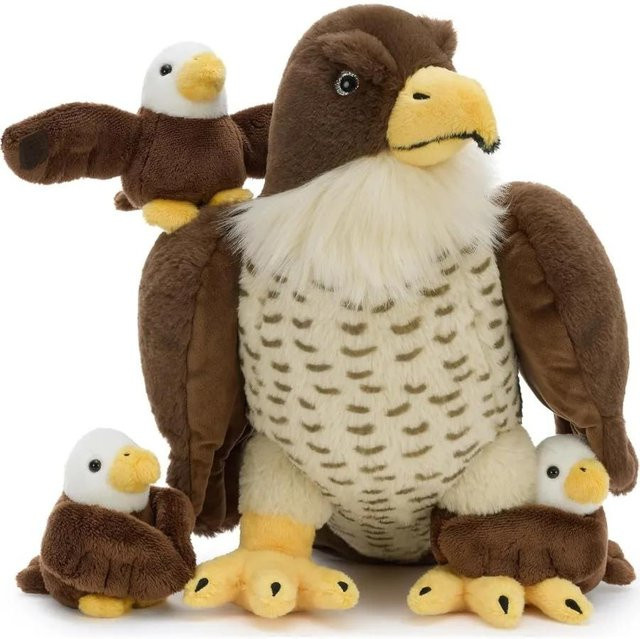 Wucifang Bags Wanderfalke Plüsch-Familien-Set, 4-teiliges Set, ab 3 Jahren - Bild 1
