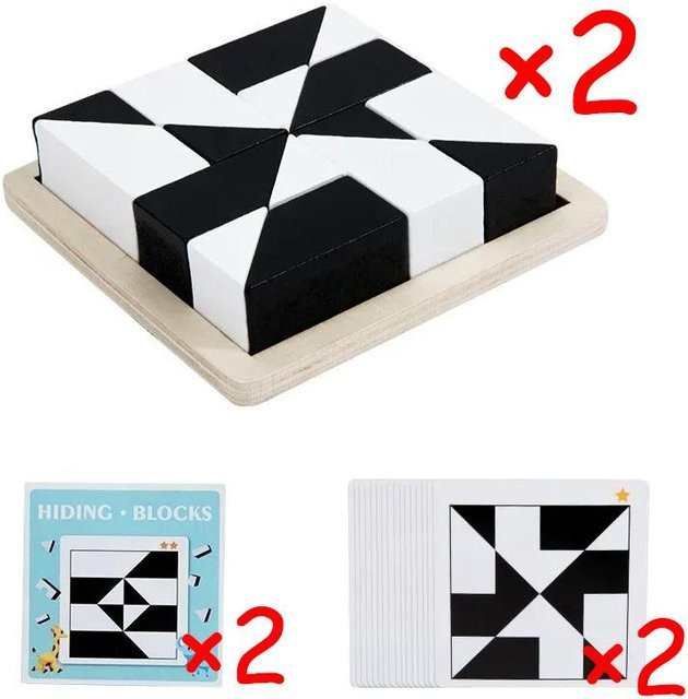 Montessori Geometrische Formen Puzzles, Holz, ab 3 Jahre - Bild 1