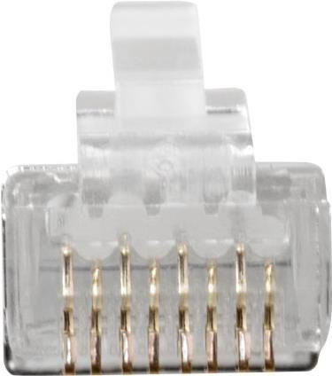 ACT RJ45 CAT6A Modularer Steckverbinder für Rundkabel, Geschirmt, Transparent - Bild 1