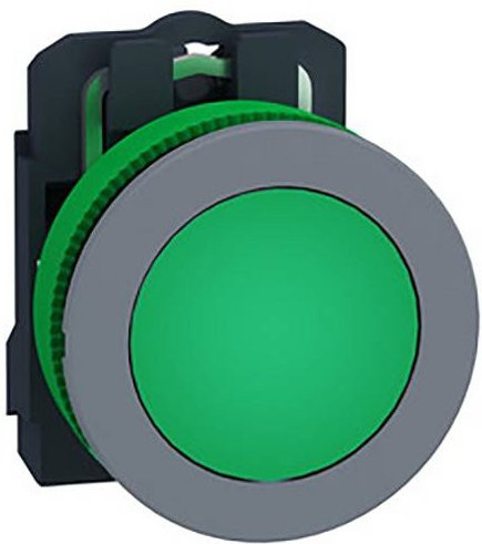 Schneider Electric Leuchtmelder in Grün und Grau aus Kunststoff für die bündige Montage - Bild 1