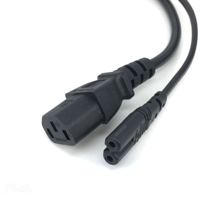 Bolantedz Netzkabel Splitter Adapter von IEC320 C14 auf IEC320 C13 und C7 in Schwarz für PC, Monitor, Scanner und Drucker - Bild 4