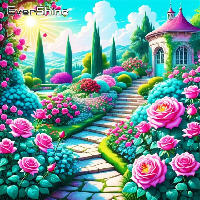 EverShine Diamantmalerei Landschaft und Blumen Mosaik Wanddeko Multicolour B/H: 20 x 20 cm - Bild 1