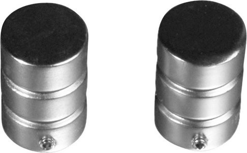 LIEDECO Endstück Zylinder aus Metall in Silber, 2 Stück, Durchmesser: 16 mm - Bild 1