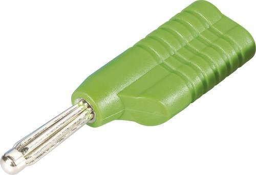 Schnepp S 4041L Büschelstecker gerade in Grün mit 4mm Stift-Durchmesser - Bild 1