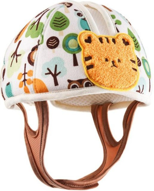 Binchi Outdoor Equipment Cartoon Baby-Sicherheitshelm verstellbarer Anti-Sturz-Kopfschutz für Kleinkinder in Beige - Bild 1