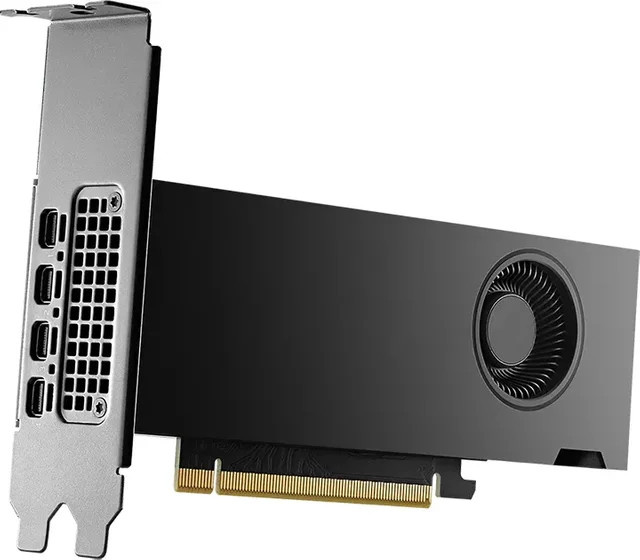 Nvidia RTX 2000 Ada Generation Grafikkarte mit 16GB GDDR6, PCIe x16 und 4x Mini DisplayPort in Schwarz - Bild 1