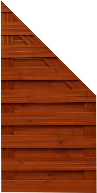 Andrewex Goch Sichtschutzzaun Schlusselement in Teakfarben, Höhe: 180 cm, Breite: 90 cm, Tiefe: 90 cm - Bild 1