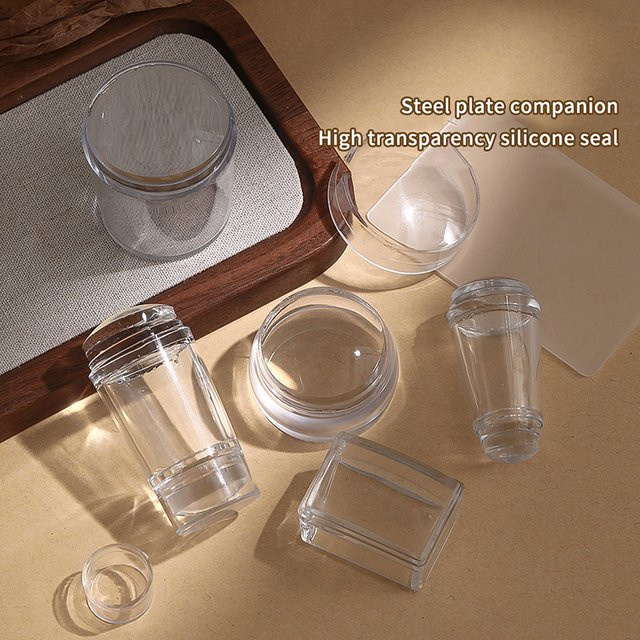 QTG333 Nagelkunst-Stempelset für French Maniküre, Transparent - Bild 1