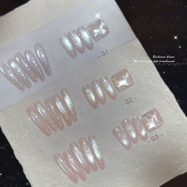 MIANEL Gel-Nagellack, Weiß, Schimmernd, 10 ml - Bild 1