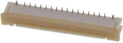 Molex FFC/FPC-Anschluss 33-polig in Weiß und Gold mit 0,50 mm Rastermaß - Bild 1