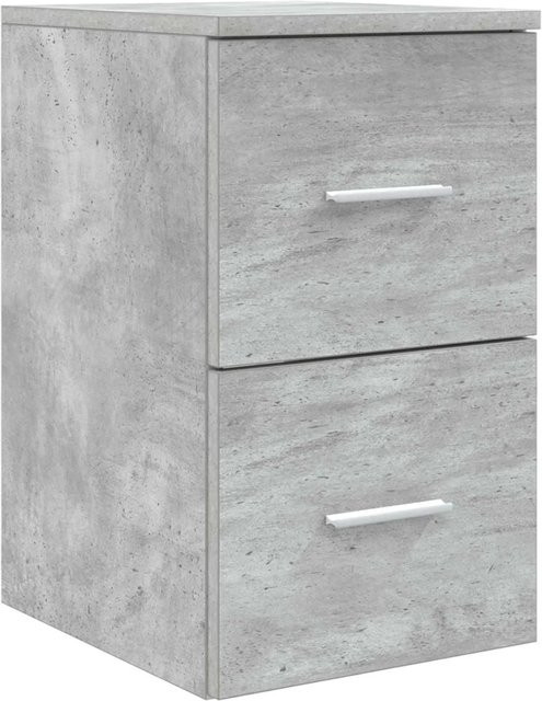 vidaXL Badezimmerschrank modern in Betongrau mit Türen und Schubladen, B/T/H: 30 x 35 x 50 cm - Bild 1