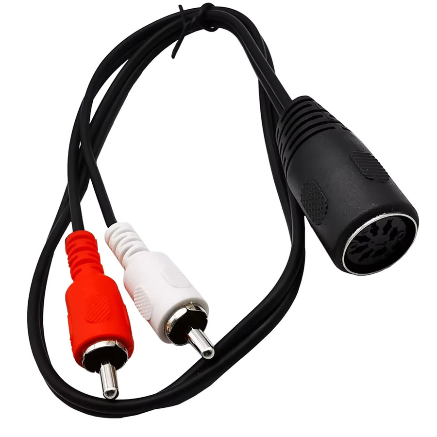 7-poliger DIN zu 2 RCA Lotus Adapter für Audio-Geräte, Multicolor - Bild 5
