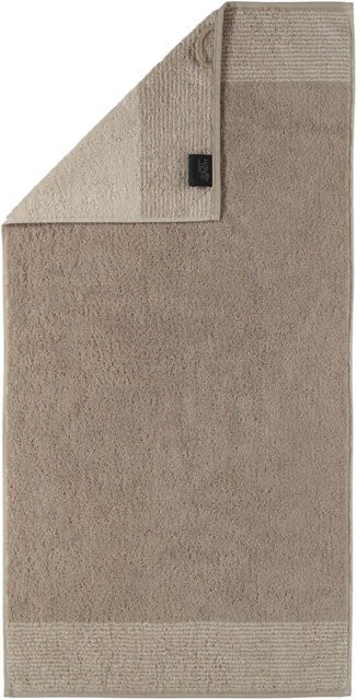 Handtuch TWO-TONE von cawo in Beige aus Baumwoll-Terry mit modernem Grafikdesign und Oeko-Tex Standard 100 - Bild 1