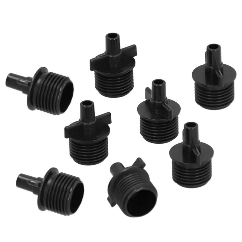 50er Set Flache Anschlussstücke G1/2 mit 7,5mm Außengewinde für G-Typ Sprühdüsen und Bewässerungssysteme aus Kunststoff - Bild 3