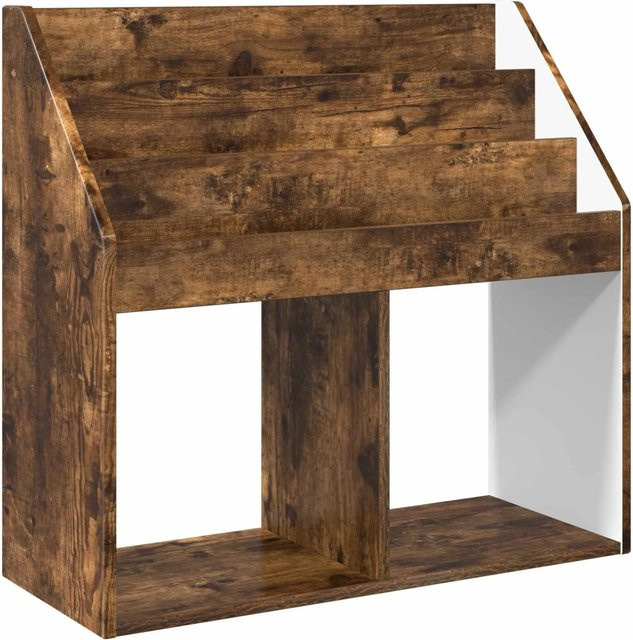 vidaXL Kinderregal in Geräucherte Eiche, Modernes Standregal aus Holzwerkstoff, Braun, B/T/H: 72,5 x 29,5 x 69 cm - Bild 1