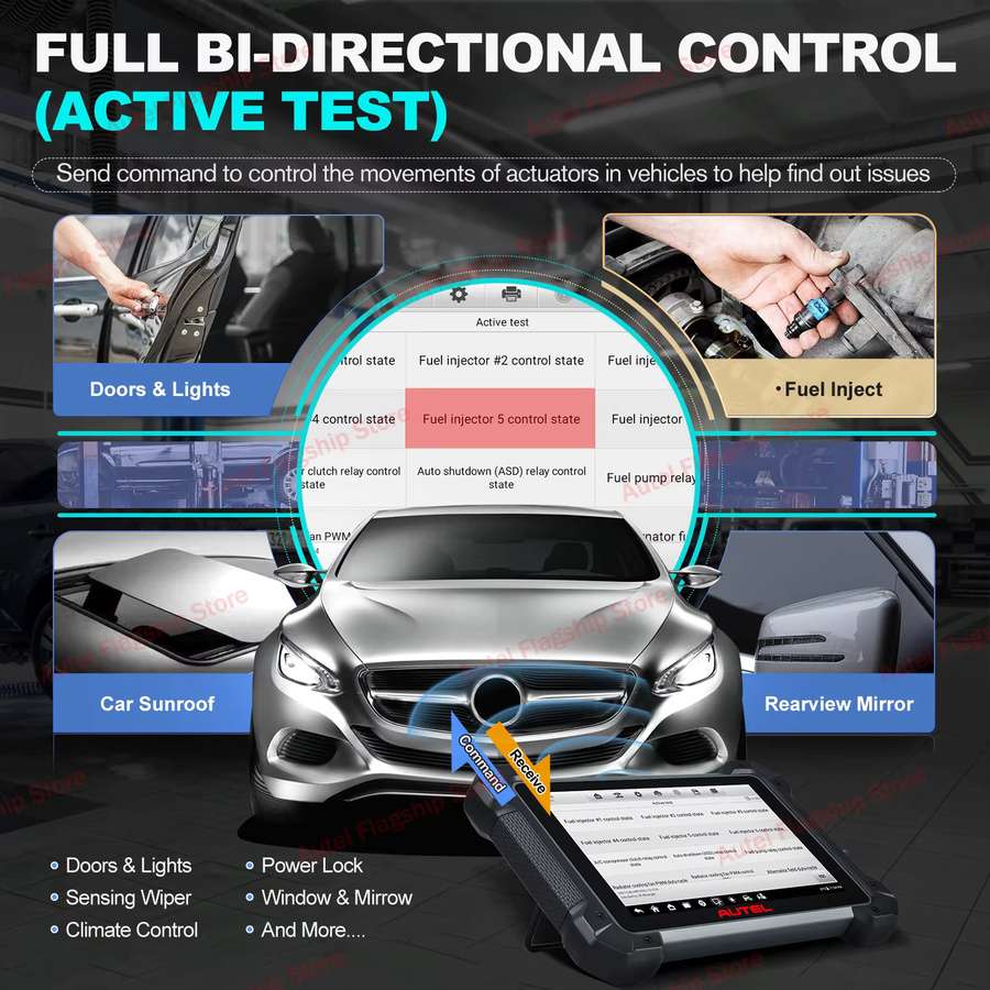 Autel MaxiCOM MK908 II OBD2-Scanner in Schwarz mit ECU-Codierung und bidirektionaler Steuerung - Bild 4