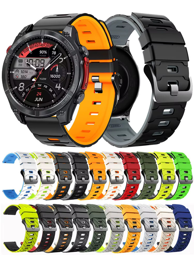 Zeblaze Uhrenarmband Silikon, 22 mm, Schwarz, Unisex - Bild 7