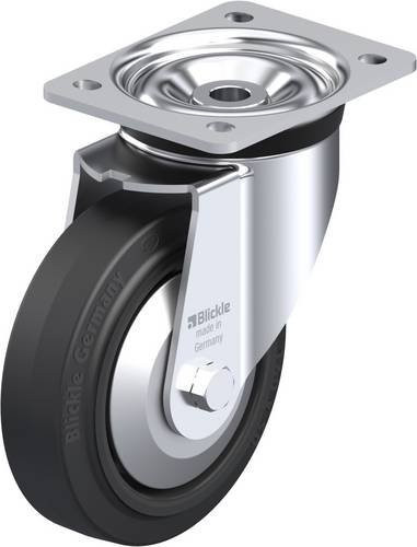 Blickle Lenkrolle LK-POEV 160XR-FA in Schwarz und Grau mit Rad-Durchmesser 160 mm und einer Tragfähigkeit von 400 kg - Bild 1