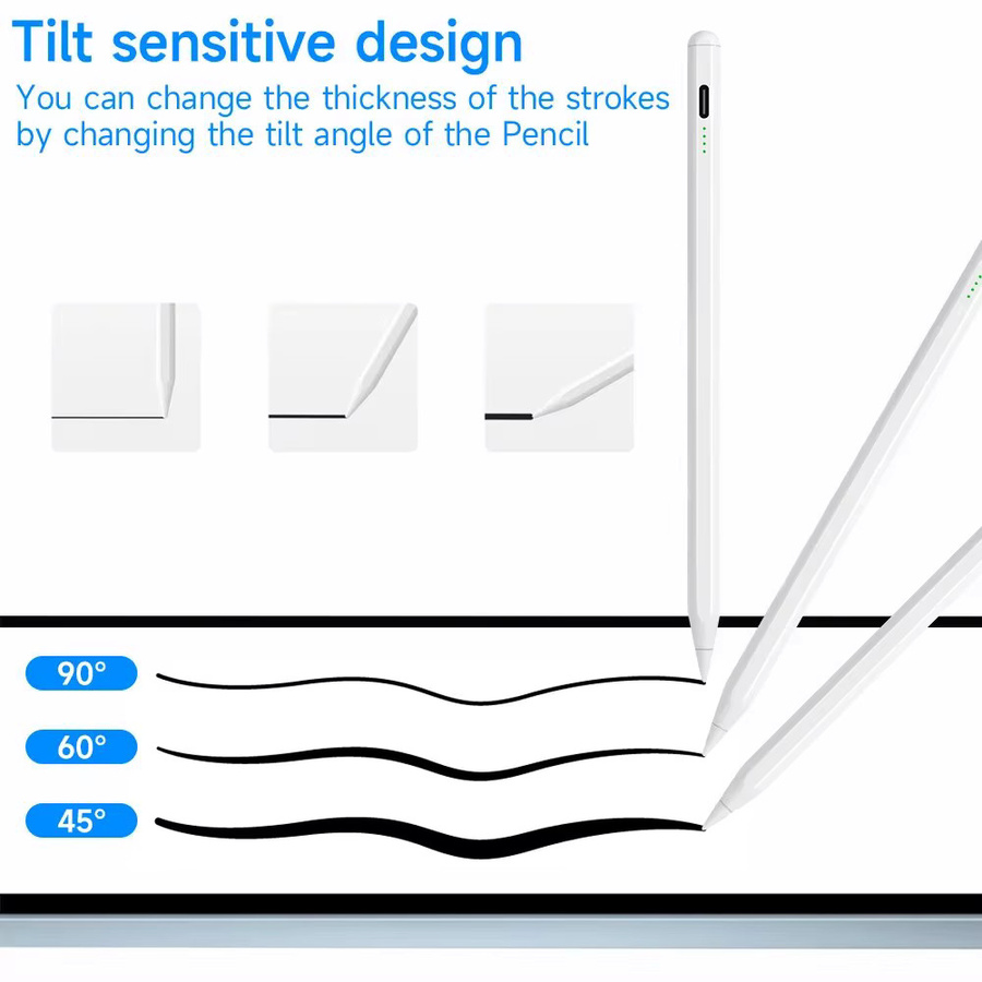 EMTRA Stylus Pen für iPad mit Handflächenabweisung und Neigungsinduktion, Farbe: Weiß - Bild 2