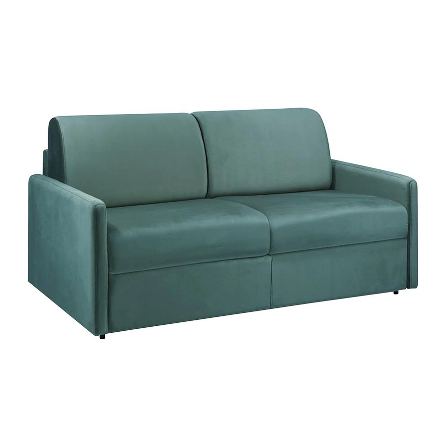 Vente-unique Schlafsofa Calife in Smaragdgrün mit Samtbezug und Click-Clack-Funktion - Bild 2