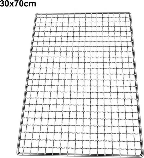 Drahtgrillrost von iongiuming aus Stahl in Silber, B/H: 70 x 30 cm - Bild 1