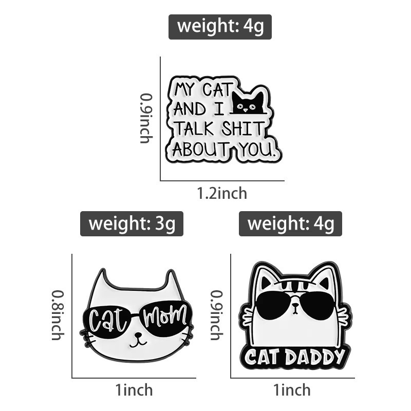 Miss Zoe Anstecknadel Punk-Katze-Emaille, Kinder - Bild 3