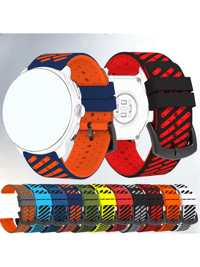 QCTOG Uhrenarmband Silikon, 22mm, Schwarz, Unisex - Bild 6