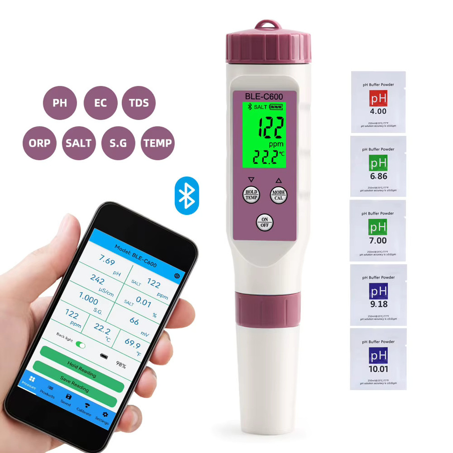 YIERYI TDS-Messgerät für Trinkwasser mit Bluetooth App, hochpräziser digitaler PH und ORP-Tester für dein Heimaquarium - Bild 4