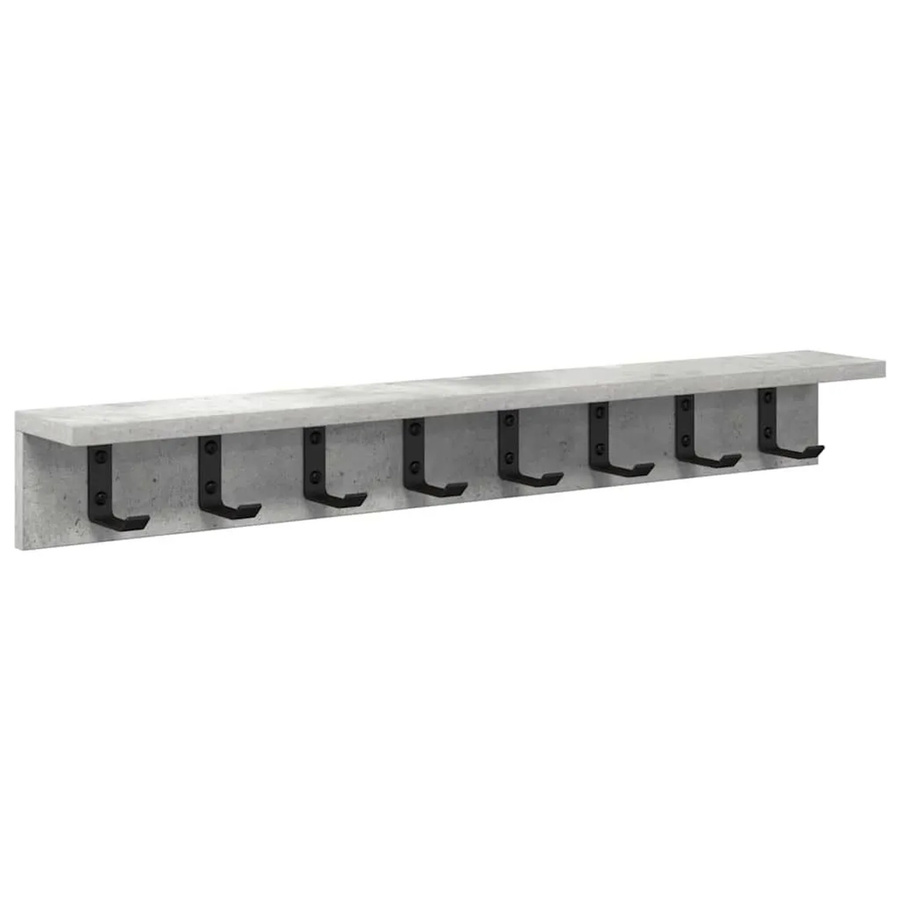 vidaXL Wandmontierter Nachttisch in Betongrau, modern, B/T/H: 80 x 10,5 x 10,5 cm - Bild 2